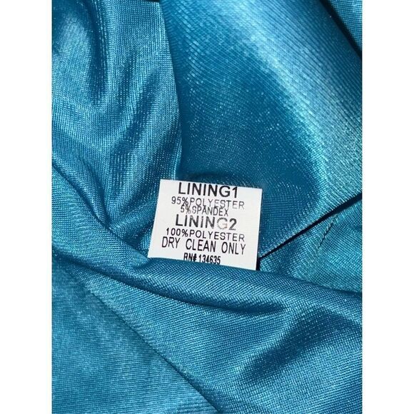 Vintage Cerulean Blue Corset & Tulle Strapless Dress - Picture 8 of 16